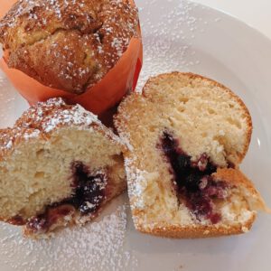 Muffin casero de arándanos